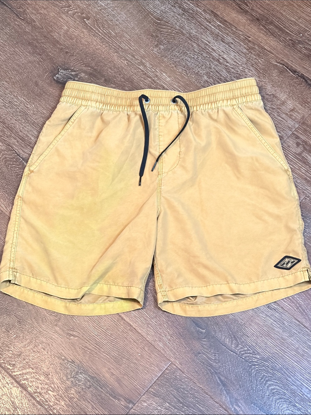 Billabong Men’s recycler Layback Drawstring Swim Shorts - Mustard Brown Small